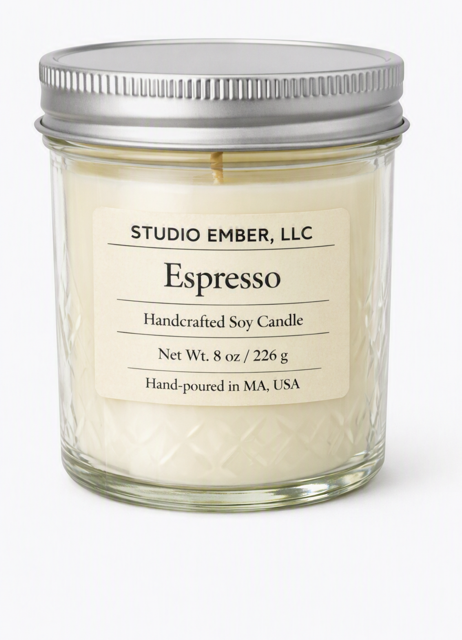 Espresso – Handcrafted Soy Candle (8 oz)