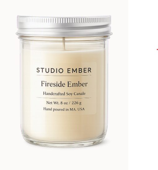 Fireside Ember – 8 oz Clear Jar