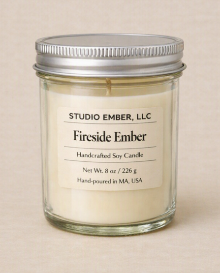 Fireside Ember – 8 oz Clear Jar