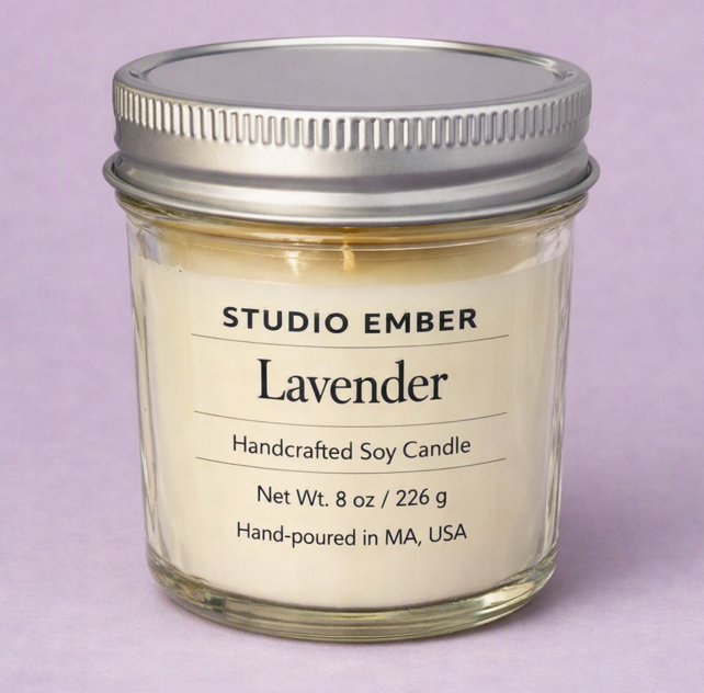 Lavender – 8 oz Clear Jar