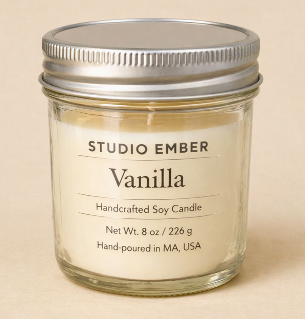 Vanilla – 8 oz Clear Jar